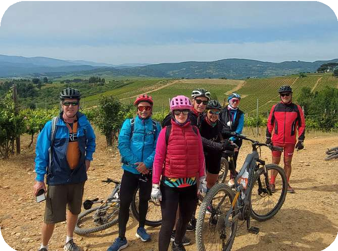 Cyclist riding the Camino